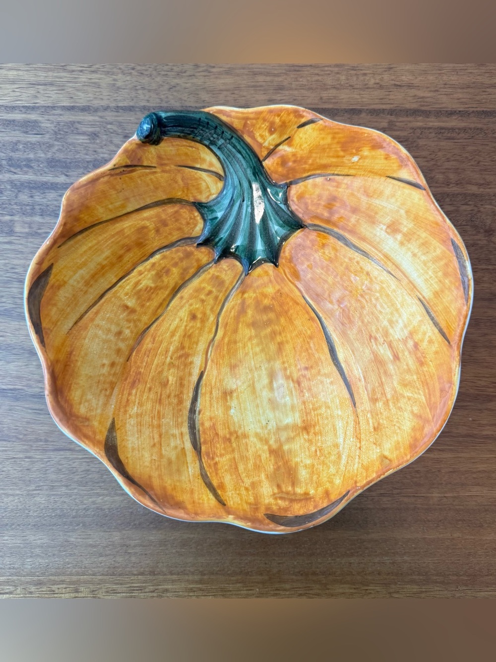 Williams Sonoma Italian Ceramic Pumpkin Bowl